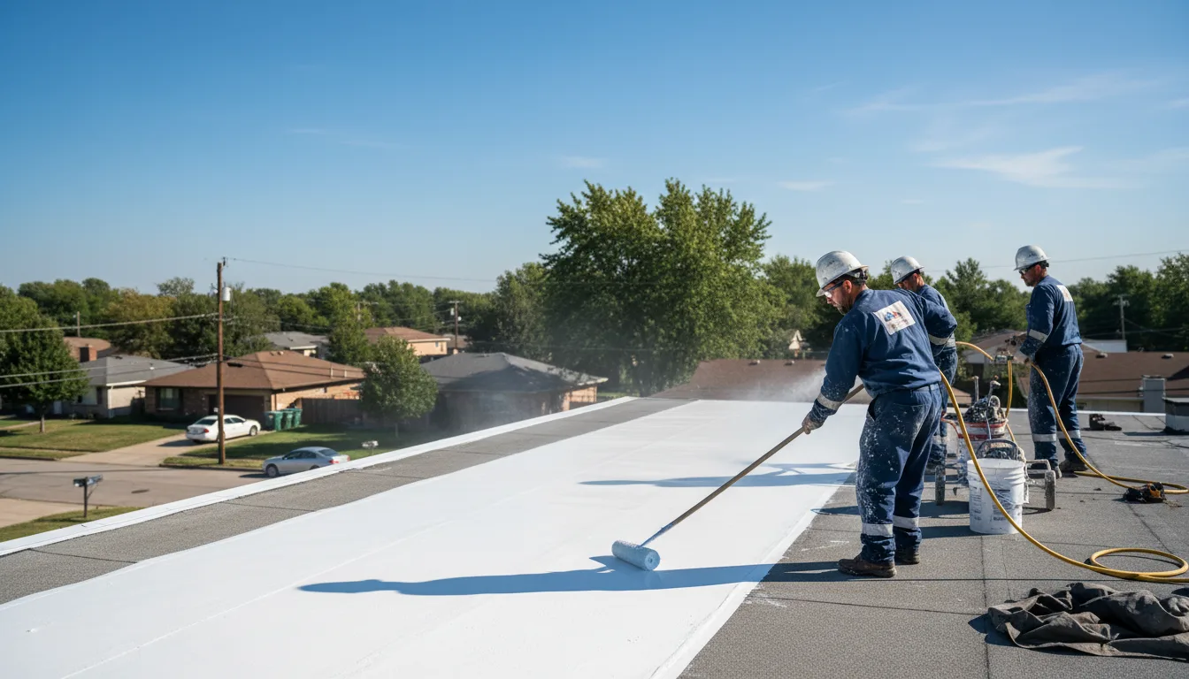 Commercial roof coating in Hillsboro, IL near me